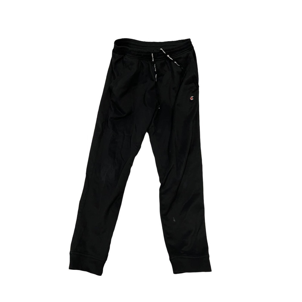 Luxe Pocket Zipper Black Joggers Mens S